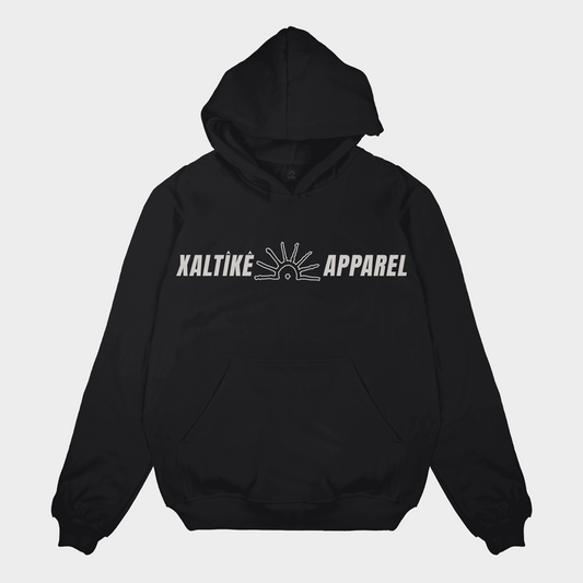 Xaltike Apparel Black Hoodie - xaltîkê - traditional semicolons