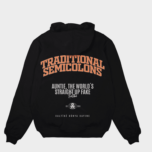 Xaltike Dunya Xayine Hoodie Black - xaltîkê - traditional semicolons