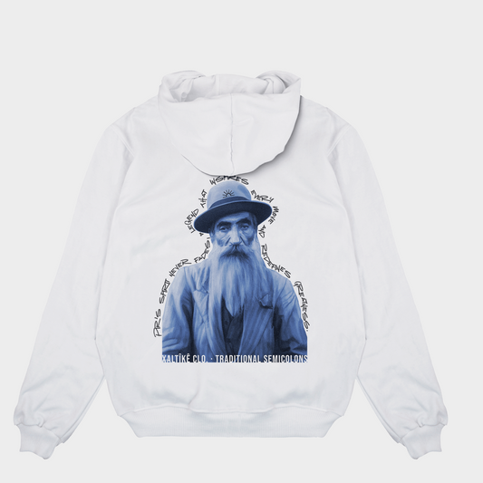 Pir Riza Hoodie White - xaltîkê - traditional semicolons